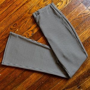 H&M black/white houndstooth knit trousers, size S